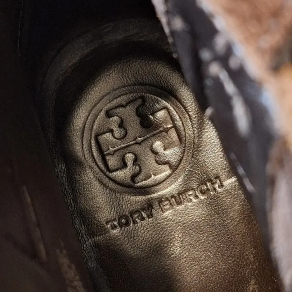 Tory Burch Brown Suede Clog Ankle Boots